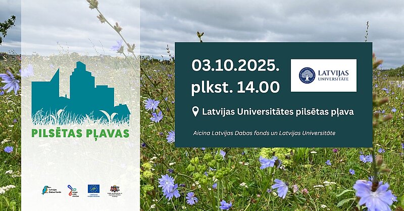 Aicina 3. oktobrī uz talku Latvijas Universitātes pilsētas pļavās