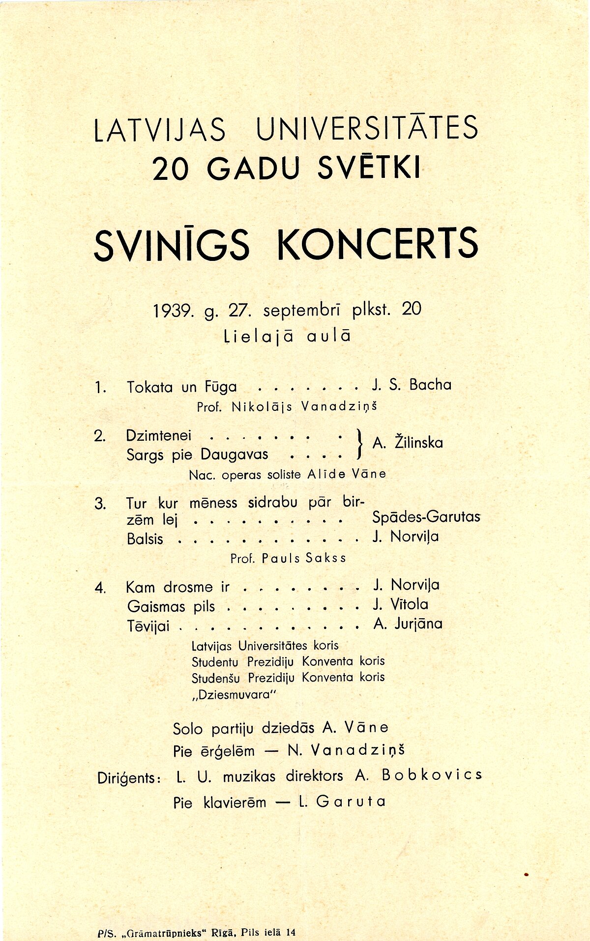 LU 20 gadu jubilejas svinīgais koncerts, kur pirmoreiz LU Jaunā aula pārsaukta par LU Lielo aulu. Foto: no LU Muzeja krājuma LU 20 gadu jubilejas svinīgais koncerts, kur pirmoreiz LU Jaunā aula pārsaukta par LU Lielo aulu. Foto: no LU Muzeja krājuma