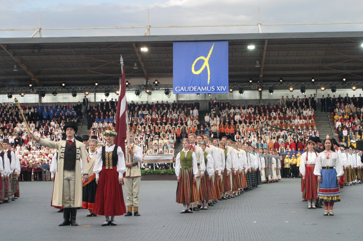 Baltijas valstu studentu dziesmu un deju svētki “Gaudeamus”. Rīga, 2004. gads. Foto: Gita Liepiņa, LU